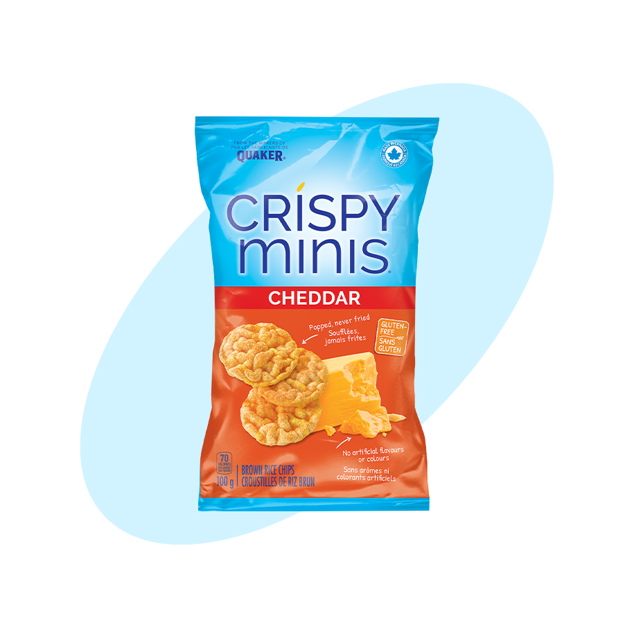 Quaker Crispy Minis Cheddar Flavour Brown Rice Chips